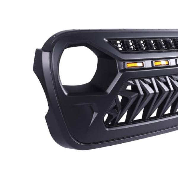Jeep Wrangler TOP FIRE Grill With LED Matt Black