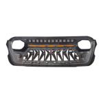 Jeep Wrangler TOP FIRE Grill With LED Matt Black