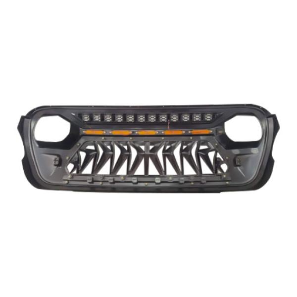 Jeep Wrangler TOP FIRE Grill With LED Matt Black