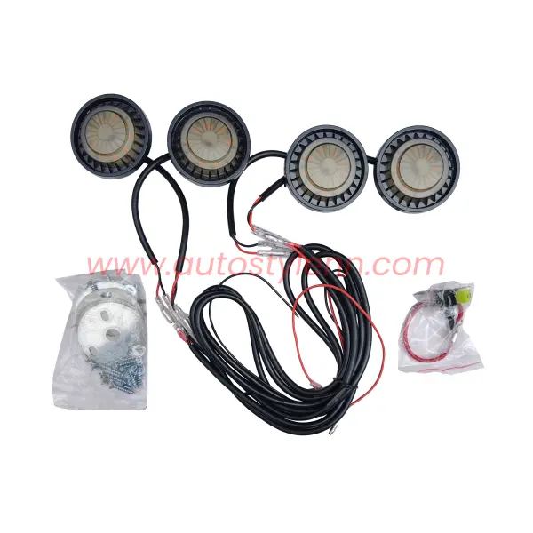 Jeep Wrangler Front Grill LED Lights 4 PCS