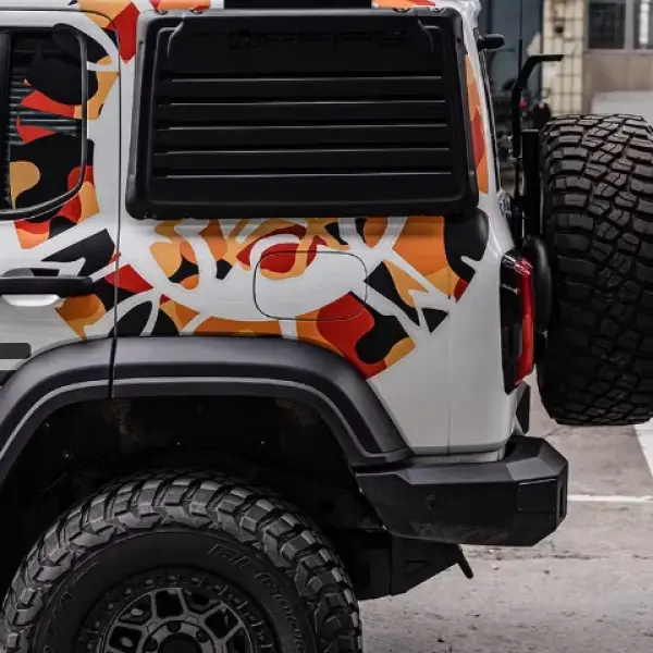 Jeep Wrangler Top Fire Rear Window Guard Armor Extension