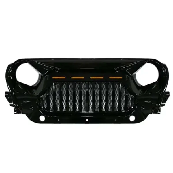 Mahindra Thar Front Gloss Black Angry Bird ABS Grill With LED