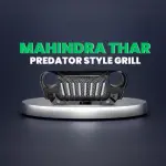 Mahindra Thar Predator Style Front Grill With Chrome