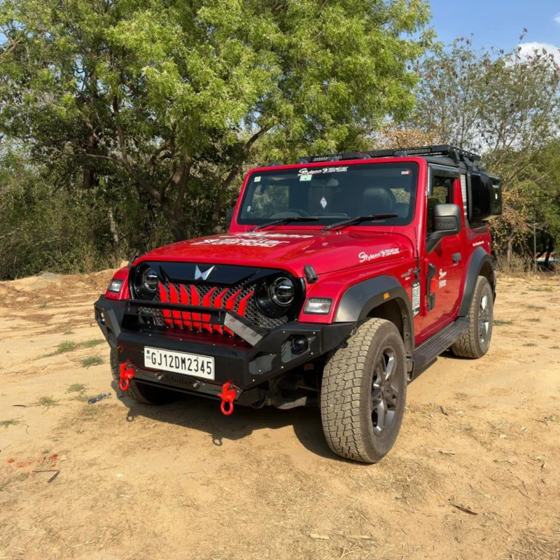 Mahindra Thar Rear Half Roof Rack With Light Bar