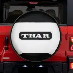 Mahindra Thar Stepney Cover Defender Style Black & White