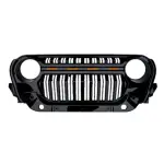 Mahindra Thar Top Fire Grill With LED Matt Black Gloss Black