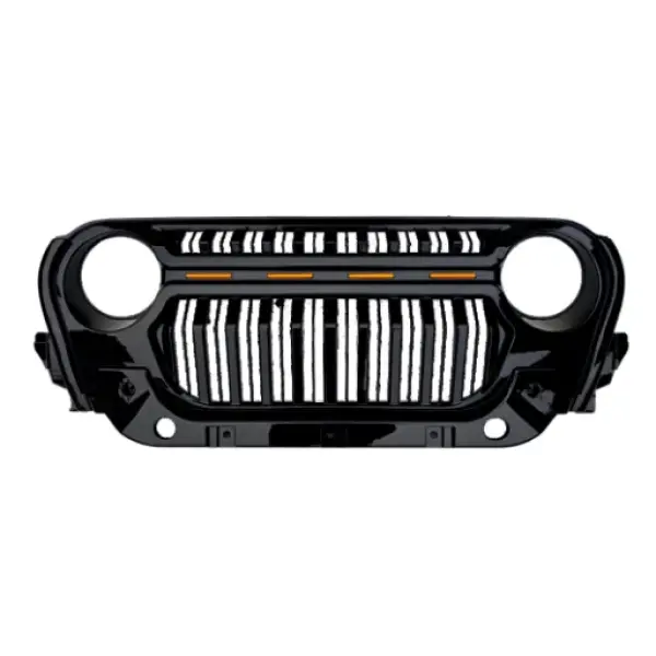 Mahindra Thar Top Fire Grill With LED Matt Black Gloss Black