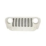 Mahindra Thar Wrangler Style 7-Slot ABS Front Grill White