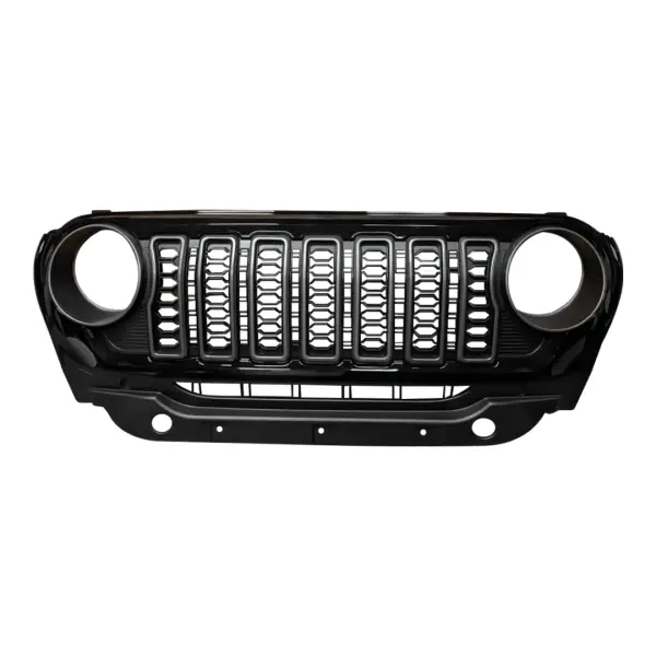 Thar Roxx Rubicon 2025 Looks Grill in Gloss Black with Metallic Gray Slots